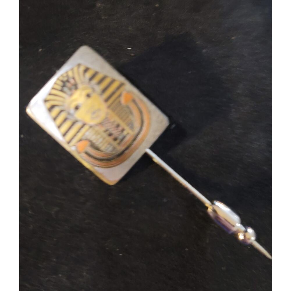 Vintage Reed & Barton Damascene Stick Pin Egyptian Revival King Tut